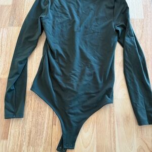 nuuds Forest Green Open Back Bodysuit